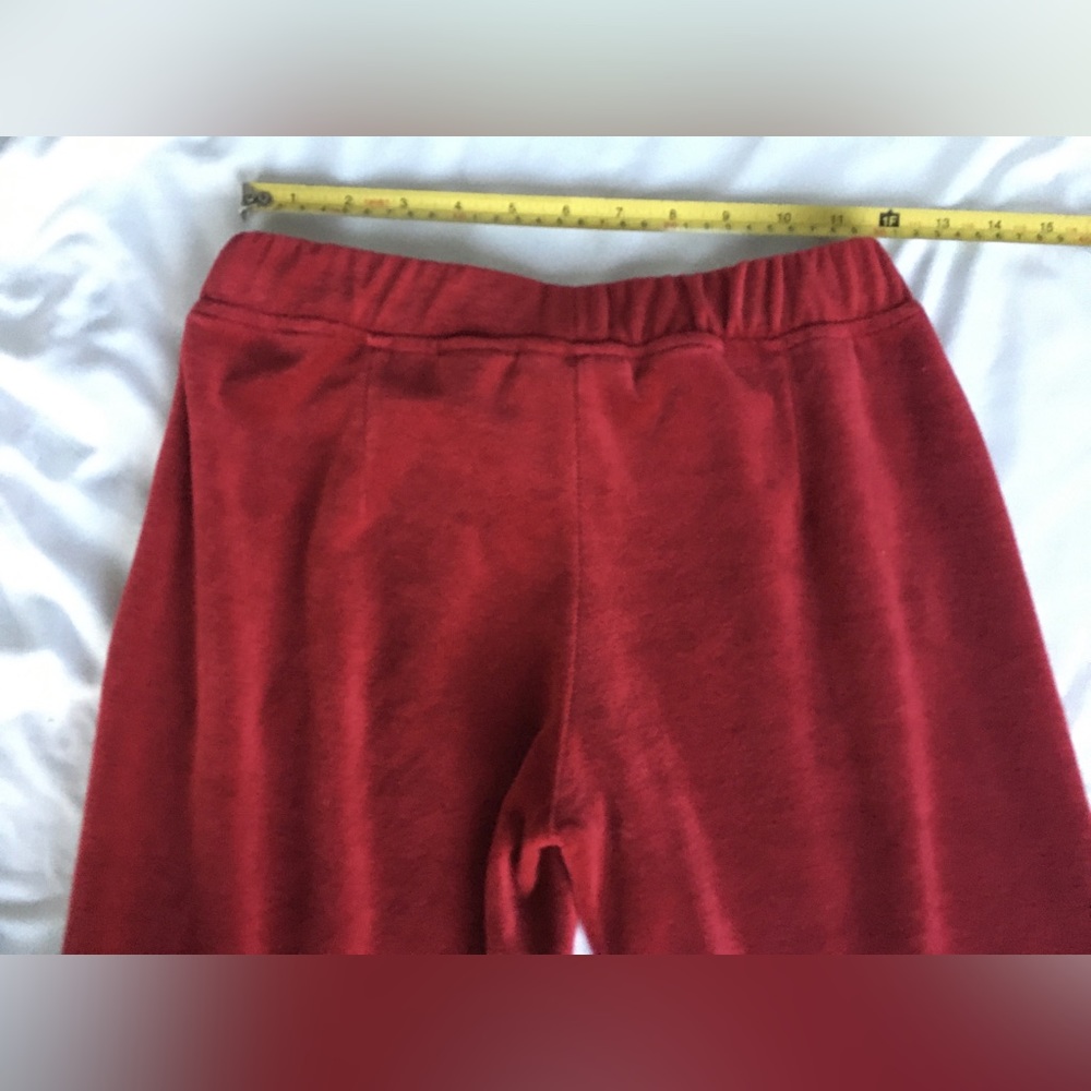 Y2k EUC Express red velour track suit set, size S, worn 3x. - Picture 10 of 16